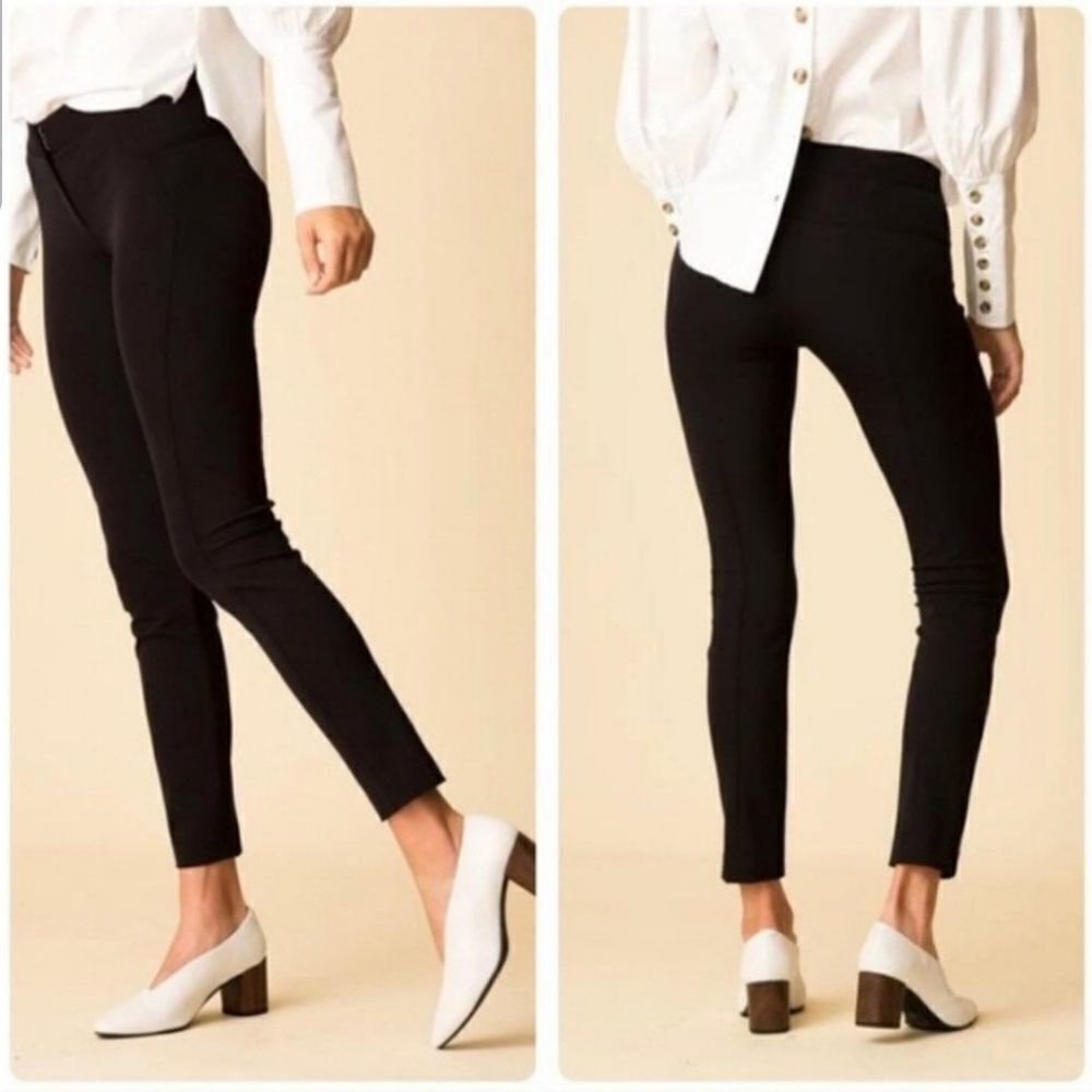Veronica Beard black scuba leggings size 1